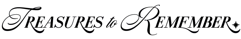 Single-line horizontal version of the Treasures to Remember wordmark for narrow placements