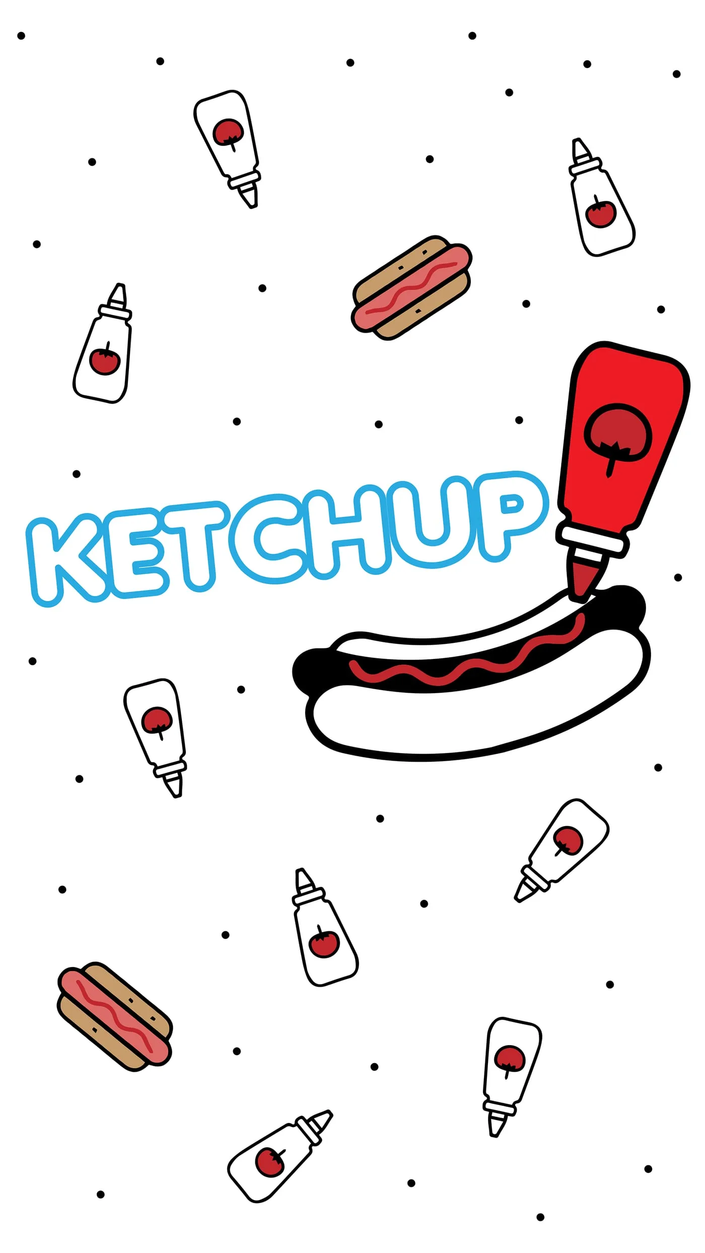 Answer slide revealing ketchup, a red bottle squeezing a line along a hot dog